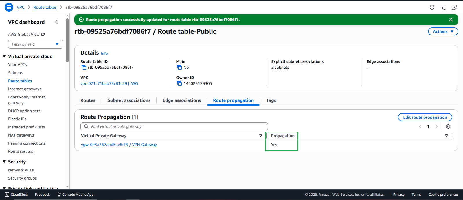 Create VPC