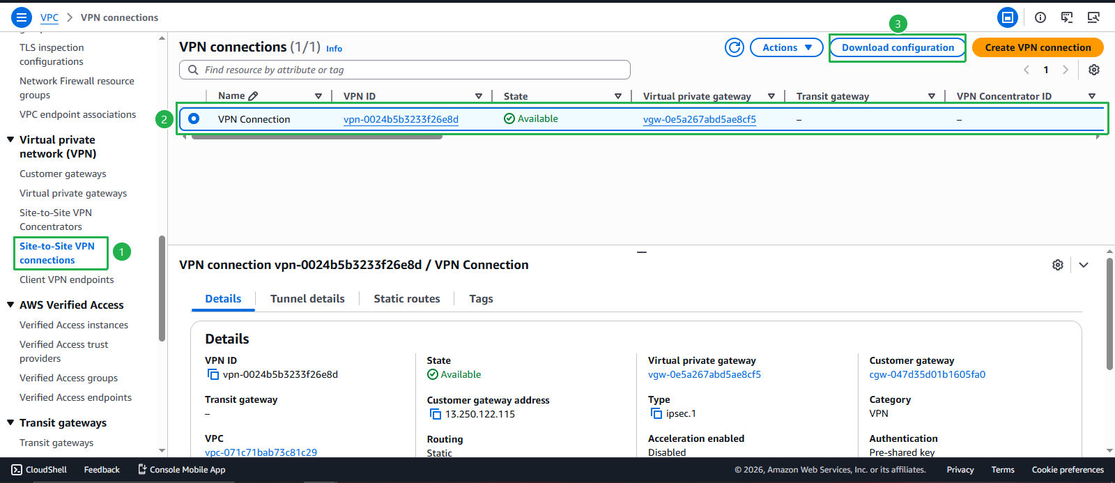 Create VPC