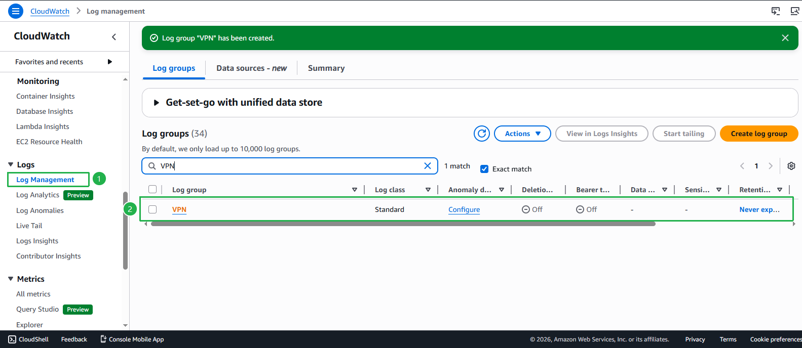 Create VPC