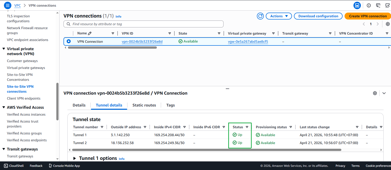 Create VPC