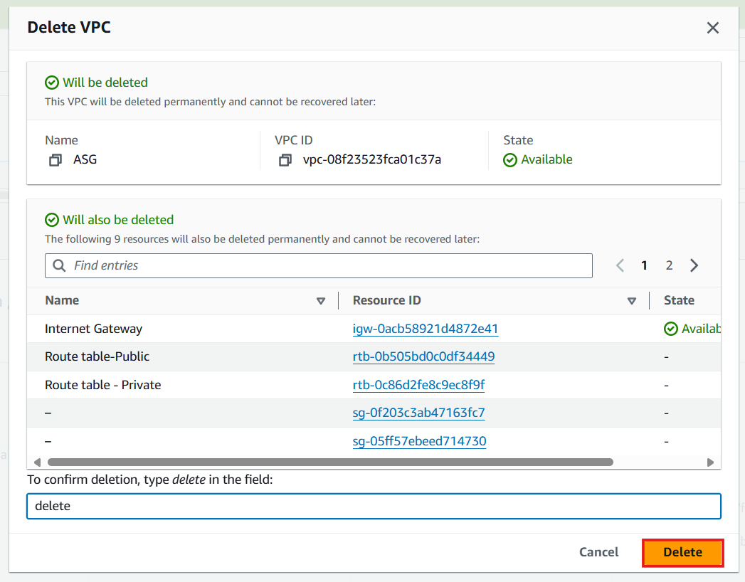 Create VPC