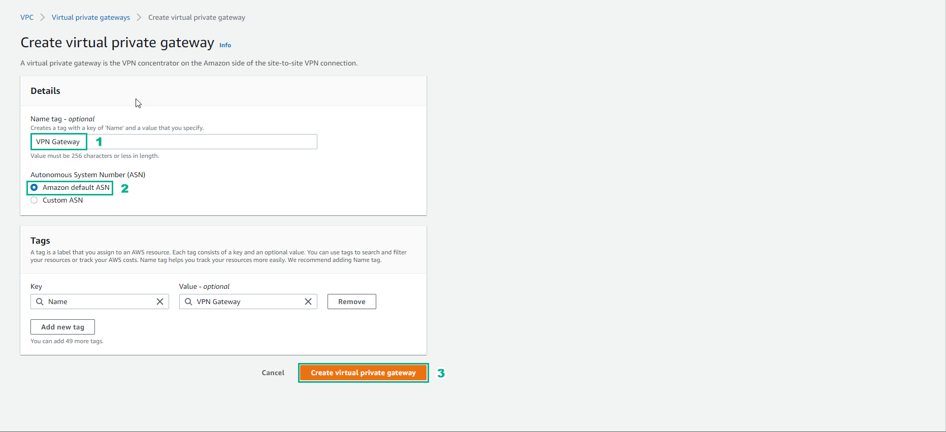 Create VPC