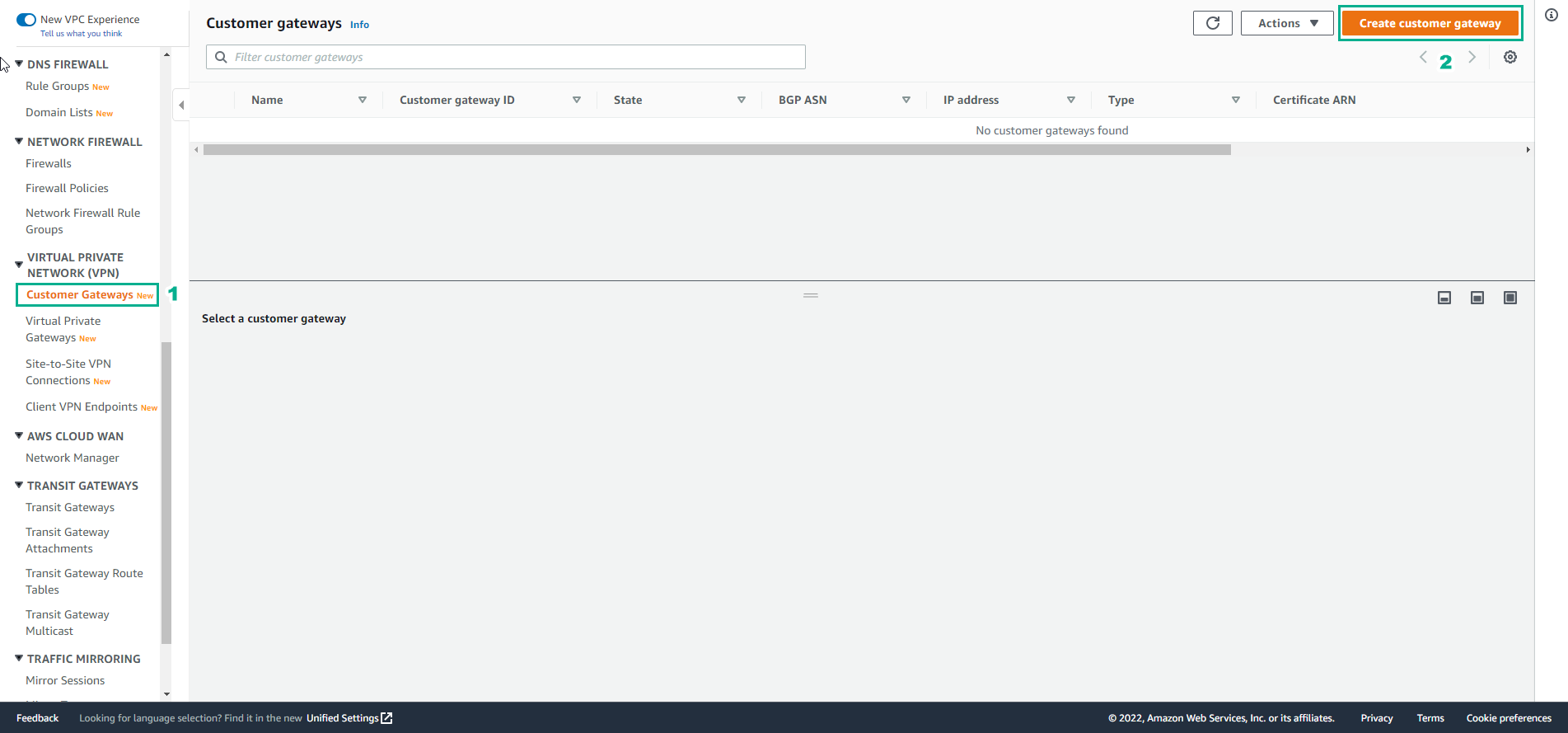 Create VPC