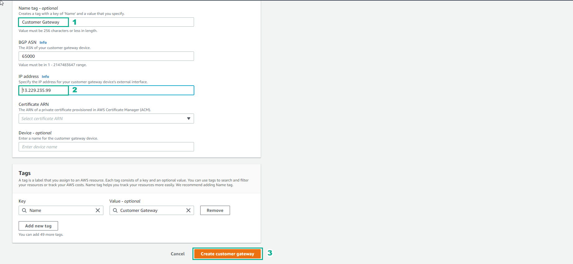 Create VPC