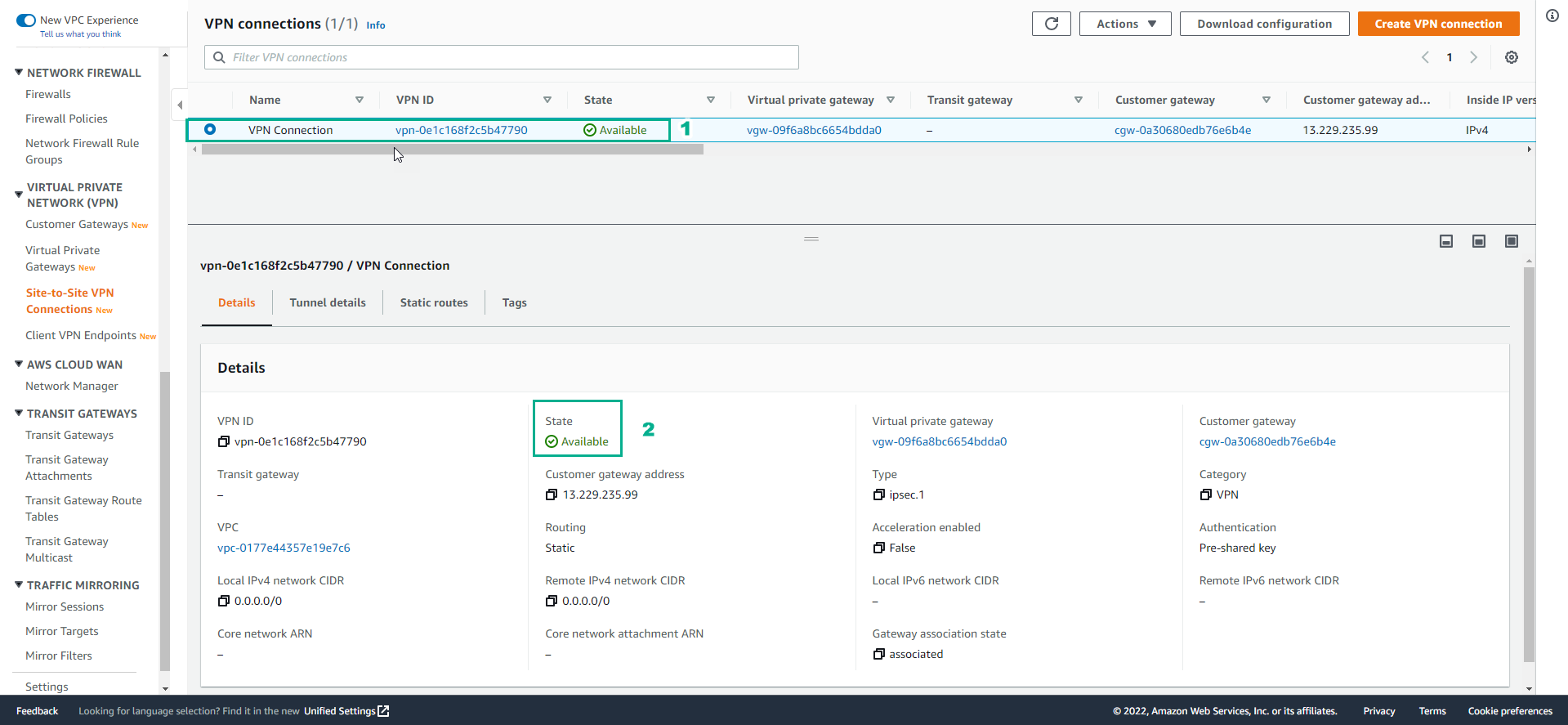 Create VPC