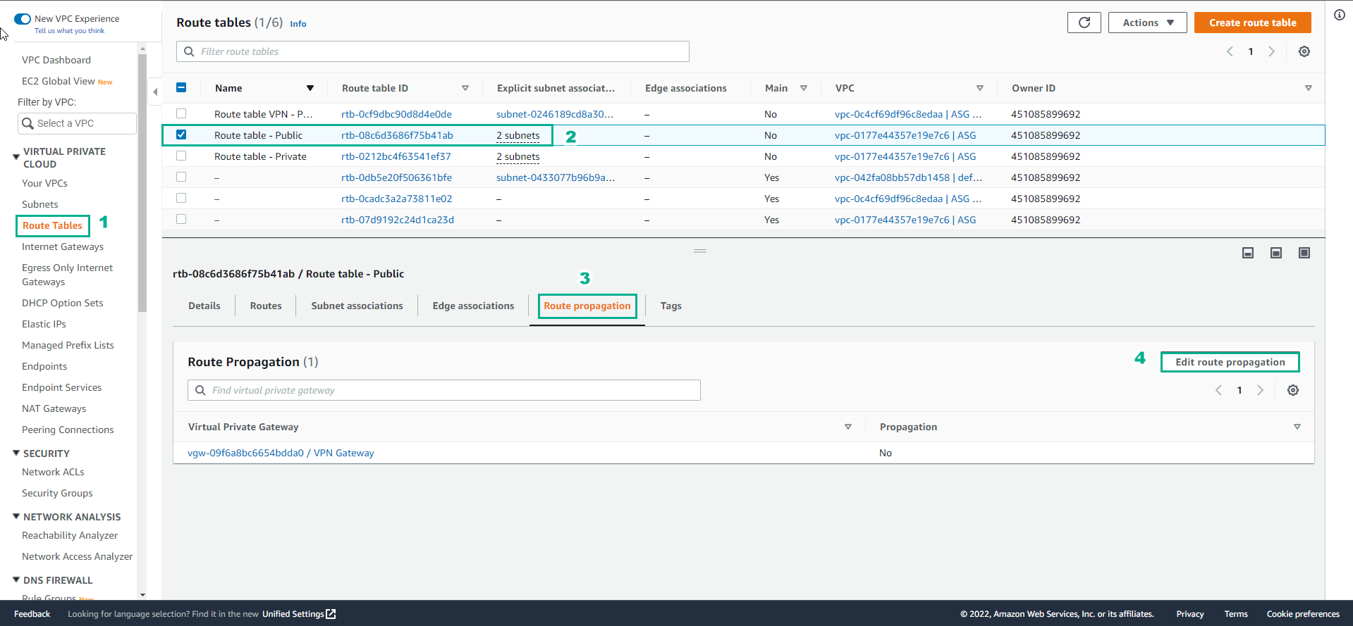 Create VPC