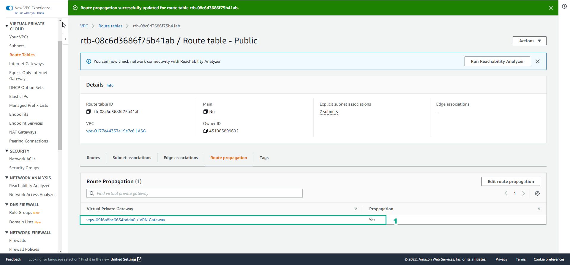 Create VPC