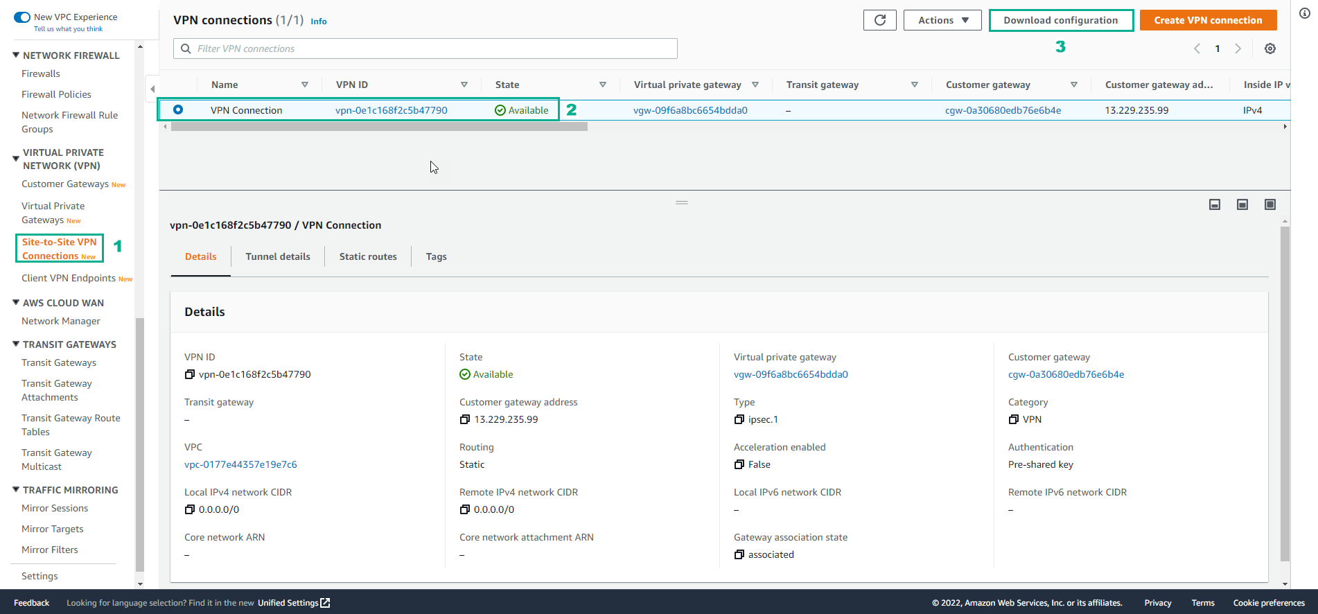 Create VPC