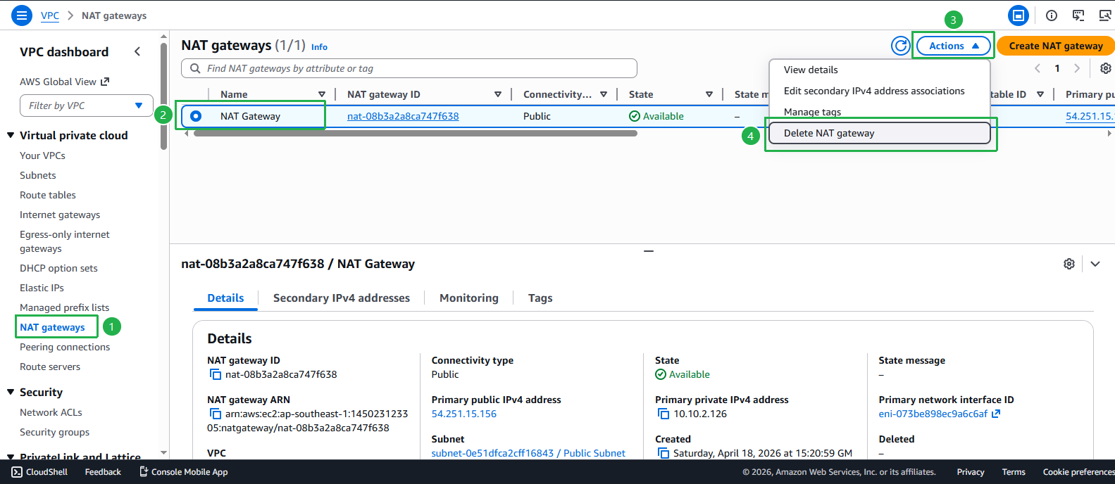 Create VPC