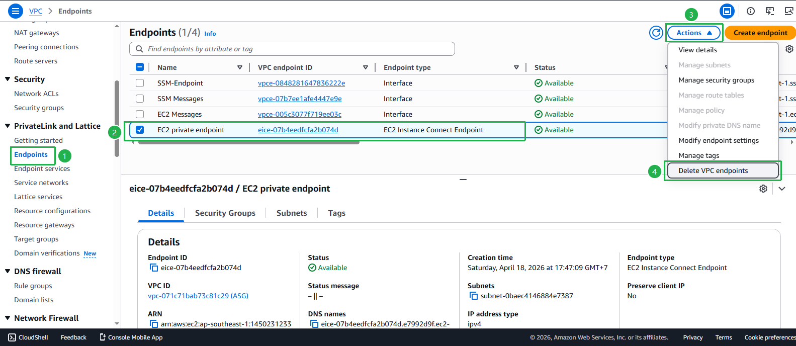 Create VPC