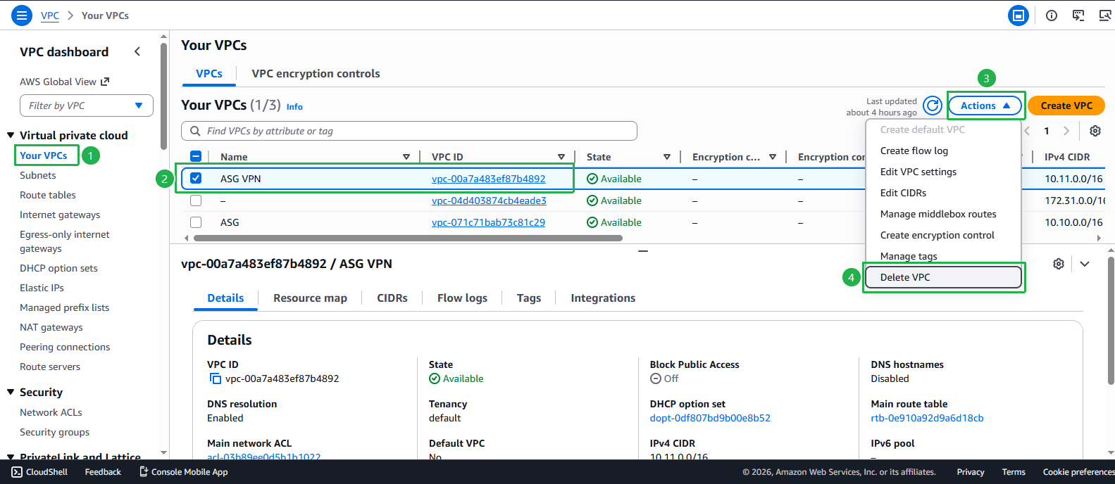 Create VPC