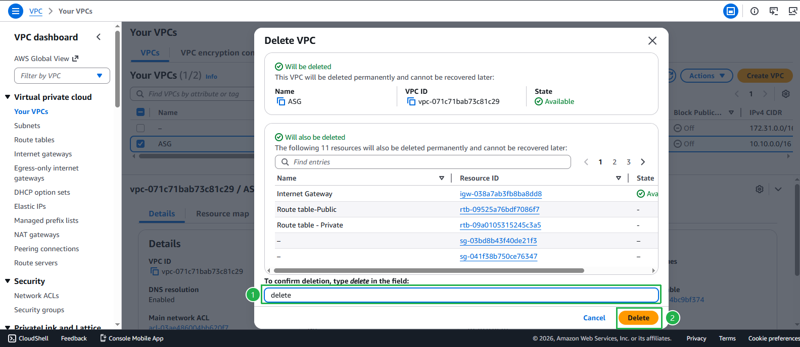 Create VPC